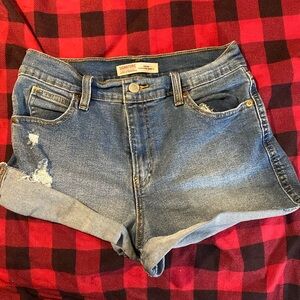 Woman’s Levi high-waisted Denim Jean Shorts